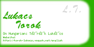 lukacs torok business card